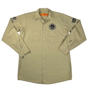 Red Kap Mens Arizona Conservation Corps AmeriCorps Khaki Work Shirt Medium